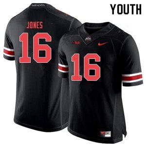 NCAA Ohio State Buckeyes Youth #16 Keandre Jones Black Out Nike Football College Jersey CJX4745NY